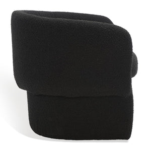 Safavieh Kellyanne Boucle Modern Accent Chair  Black SFV5023B