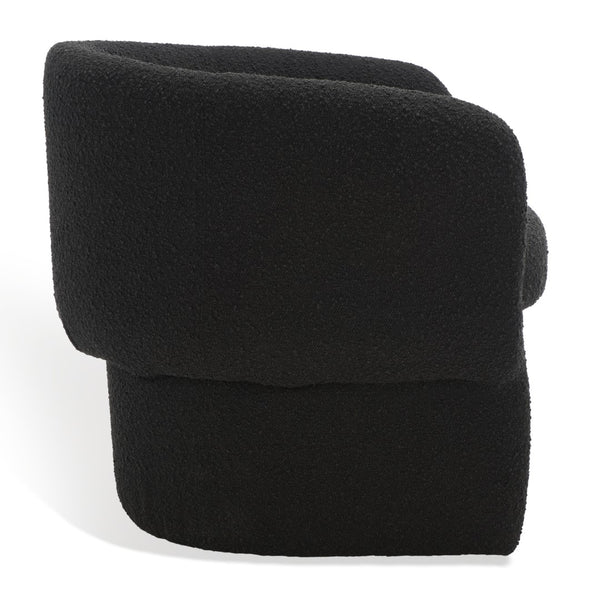 Safavieh Kellyanne Boucle Modern Accent Chair  Black SFV5023B