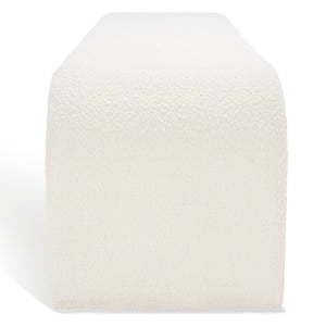 Safavieh CARALYNN Boucle Bench in Ivory - Stylish, Versatile Seating for Entryways, Bedrooms, or Living Rooms SFV5027A