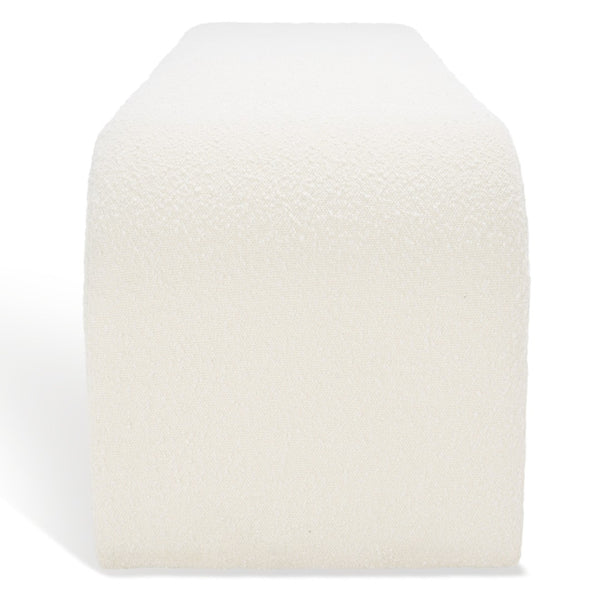 Safavieh CARALYNN Boucle Bench in Ivory - Stylish, Versatile Seating for Entryways, Bedrooms, or Living Rooms SFV5027A