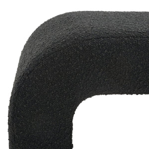 Safavieh CARALYNN Boucle Bench in Black - Stylish, Versatile Seating for Entryways, Bedrooms & Living Spaces SFV5027B