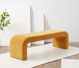 Safavieh Caralynn Upholstered Bench XII23 Butterscotch Fabric / Wood / Foam SFV5027F