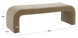 Safavieh Caralynn Upholstered Bench XII23 Light Brown Fabric / Wood / Foam SFV5027G