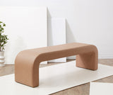 Safavieh Caralynn Upholstered Bench XII23 Camel Fabric / Wood / Foam SFV5027H