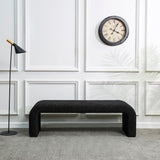 Safavieh Caralynn Upholstered Bench Black Fabric / Wood / Foam SFV5027J