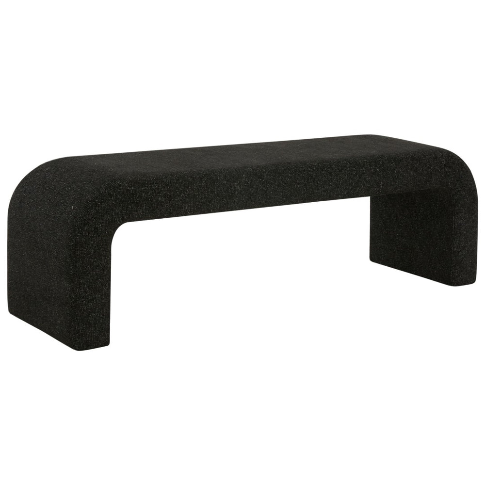 Safavieh CARALYNN Upholstered Bench in Black – Stylish Modern Seating for Entryways, Living Rooms & More! SFV5027J