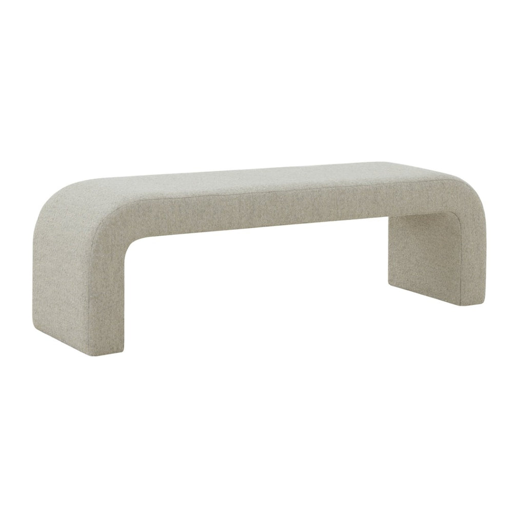 Safavieh CARALYNN Upholstered Bench in Light Brown - Stylish, Durable Seating for Entryways & Living Rooms SFV5027K
