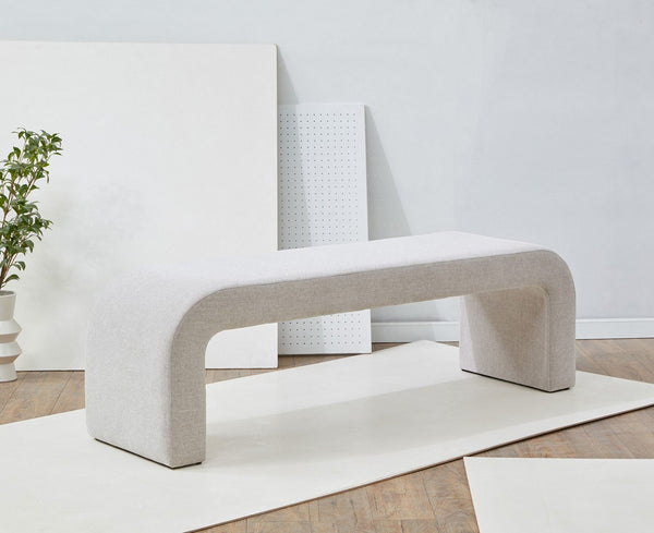 Safavieh Caralynn Upholstered Bench Light Grey SFV5027L