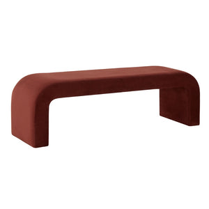 Safavieh CARALYNN Boucle Bench - Elegant Contemporary Design for Entryways, Living Rooms, and Bedrooms Rust SFV5027M