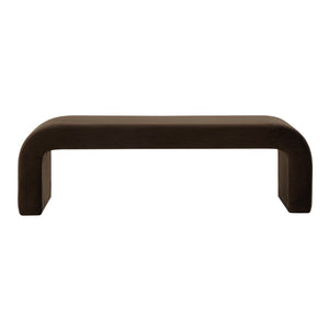 Safavieh CARALYNN Boucle Bench - Elegant Contemporary Design for Entryways, Living Rooms, and Bedrooms Dark Brown SFV5027N