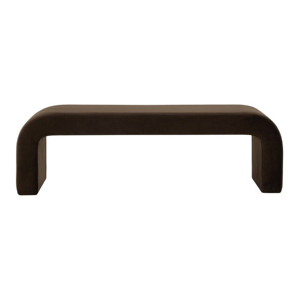 Safavieh CARALYNN Boucle Bench - Elegant Contemporary Design for Entryways, Living Rooms, and Bedrooms Dark Brown SFV5027N