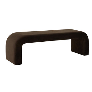 Safavieh CARALYNN Boucle Bench - Elegant Contemporary Design for Entryways, Living Rooms, and Bedrooms Dark Brown SFV5027N