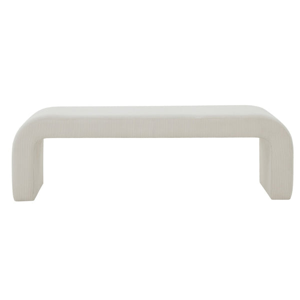Safavieh CARALYNN Boucle Bench - Elegant Contemporary Design for Entryways, Living Rooms, and Bedrooms Creme SFV5027O