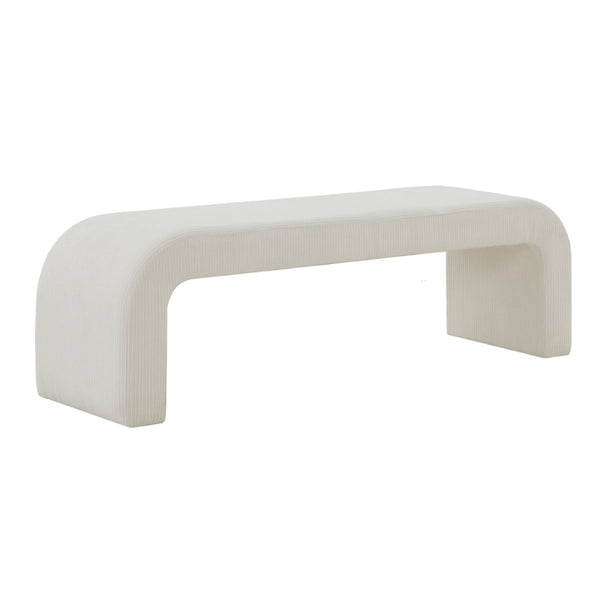 Safavieh CARALYNN Boucle Bench - Elegant Contemporary Design for Entryways, Living Rooms, and Bedrooms Creme SFV5027O