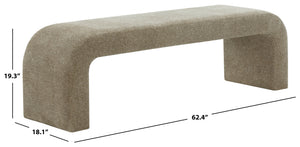Caralynn Chenille Bench With Solid Wood Frame — Plush High-Density Cushioning For Entryway Seating
