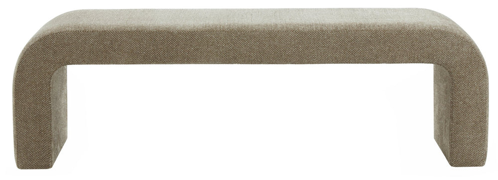 Caralynn Chenille Bench With Solid Wood Frame — Plush High-Density Cushioning For Entryway Seating