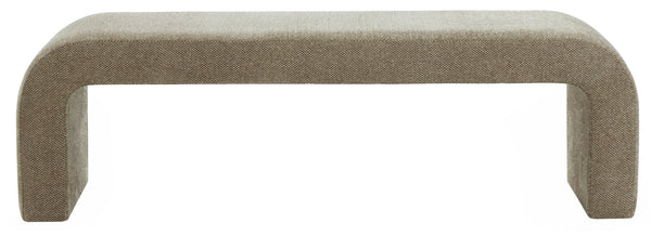 Caralynn Chenille Bench With Solid Wood Frame — Plush High-Density Cushioning For Entryway Seating