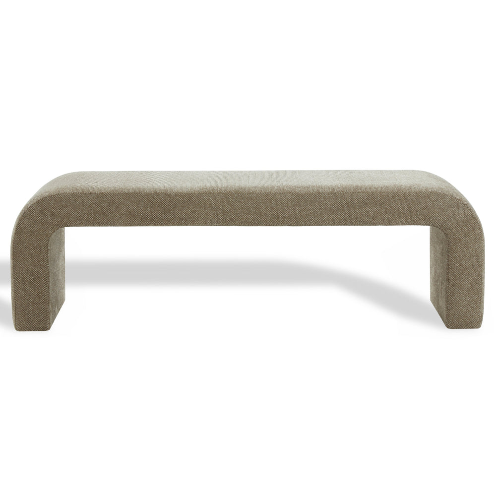 Caralynn Chenille Bench With Solid Wood Frame — Plush High-Density Cushioning For Entryway Seating
