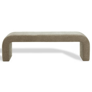 Caralynn Chenille Bench With Solid Wood Frame — Plush High-Density Cushioning For Entryway Seating