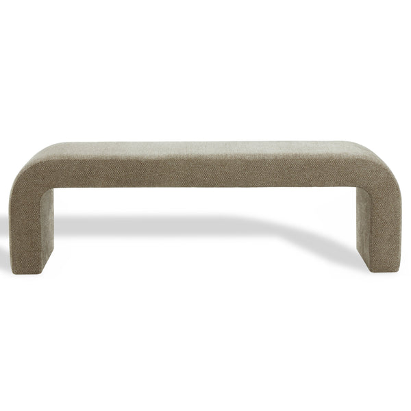 Caralynn Chenille Bench With Solid Wood Frame — Plush High-Density Cushioning For Entryway Seating