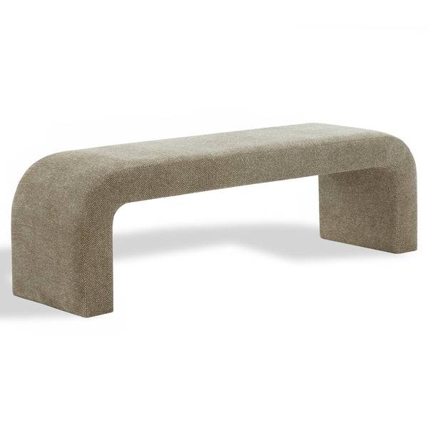 Caralynn Chenille Bench With Solid Wood Frame — Plush High-Density Cushioning For Entryway Seating