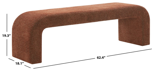 Caralynn Chenille Bench With Solid Wood Frame — Plush High-Density Cushioning For Entryway Seating