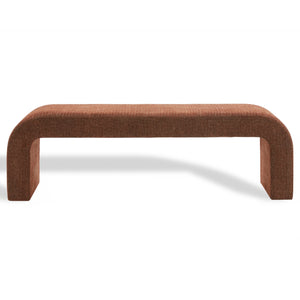 Caralynn Chenille Bench With Solid Wood Frame — Plush High-Density Cushioning For Entryway Seating