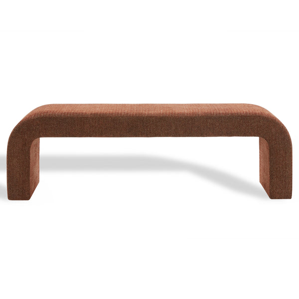 Caralynn Chenille Bench With Solid Wood Frame — Plush High-Density Cushioning For Entryway Seating