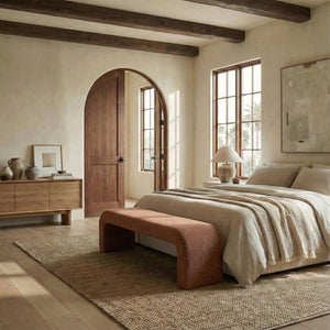 Caralynn Chenille Bench With Solid Wood Frame — Plush High-Density Cushioning For Entryway Seating