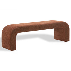 Caralynn Chenille Bench With Solid Wood Frame — Plush High-Density Cushioning For Entryway Seating