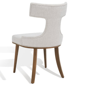 Safavieh KRISALYN Taupe Linen Dining Chair - Stylish Comfort for Modern & Classic Interiors, Durable Design SFV5028A