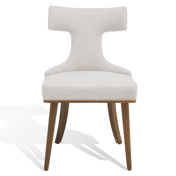 Safavieh KRISALYN Taupe Linen Dining Chair - Stylish Comfort for Modern & Classic Interiors, Durable Design SFV5028A