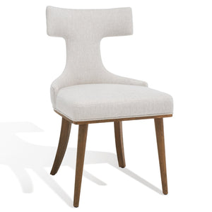 Safavieh KRISALYN Taupe Linen Dining Chair - Stylish Comfort for Modern & Classic Interiors, Durable Design SFV5028A