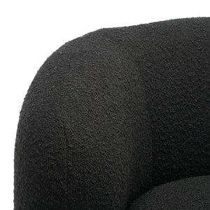 Safavieh EVERLY Boucle Barrel Back Accent Chair - Contemporary Comfort with Elegant Design for Any Space Black SFV5029B