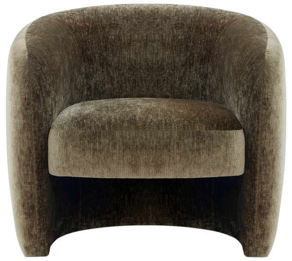 Everly Chenille Barrel Back Accent Chair With Solid Wood Frame, Plush Foam Seating For Comfort