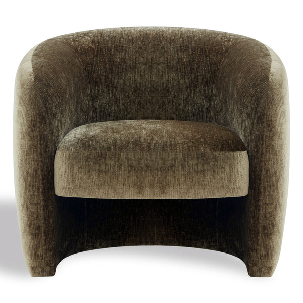 Everly Chenille Barrel Back Accent Chair With Solid Wood Frame, Plush Foam Seating For Comfort