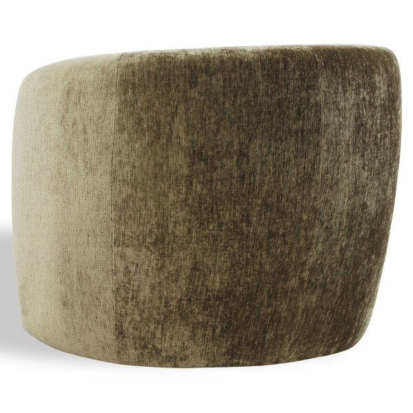 Everly Chenille Barrel Back Accent Chair With Solid Wood Frame, Plush Foam Seating For Comfort