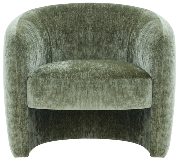 Everly Chenille Barrel Back Accent Chair With Solid Wood Frame, Plush Foam Seating For Comfort