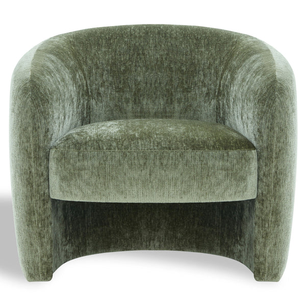 Everly Chenille Barrel Back Accent Chair With Solid Wood Frame, Plush Foam Seating For Comfort