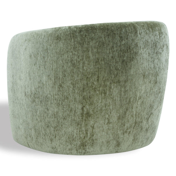Everly Chenille Barrel Back Accent Chair With Solid Wood Frame, Plush Foam Seating For Comfort