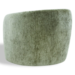 Everly Chenille Barrel Back Accent Chair With Solid Wood Frame, Plush Foam Seating For Comfort