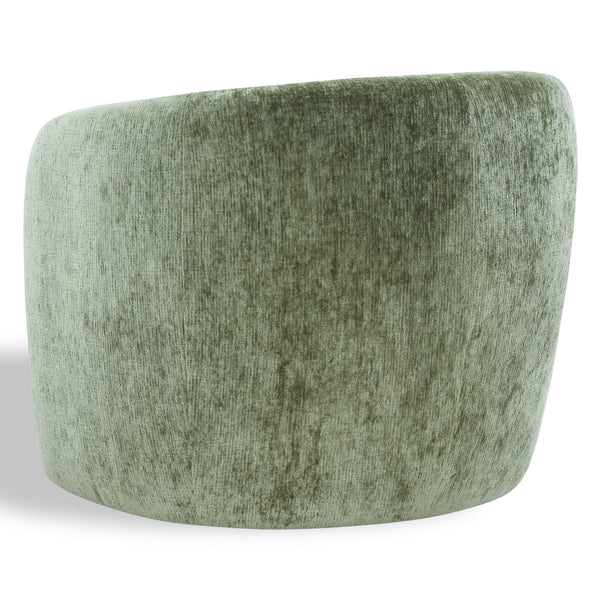 Everly Chenille Barrel Back Accent Chair With Solid Wood Frame, Plush Foam Seating For Comfort