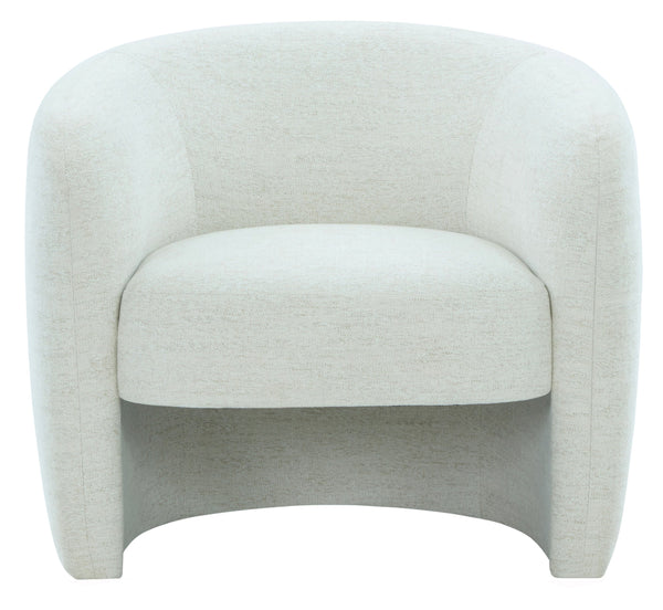 Everly Chenille Barrel Back Accent Chair With Solid Wood Frame, Plush Foam Seating For Comfort