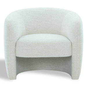 Everly Chenille Barrel Back Accent Chair With Solid Wood Frame, Plush Foam Seating For Comfort