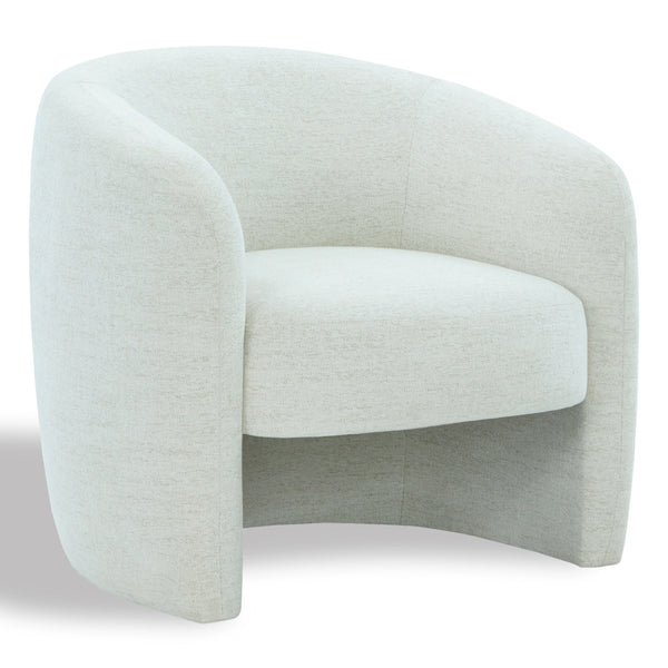 Everly Chenille Barrel Back Accent Chair With Solid Wood Frame, Plush Foam Seating For Comfort