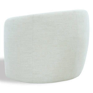 Everly Chenille Barrel Back Accent Chair With Solid Wood Frame, Plush Foam Seating For Comfort