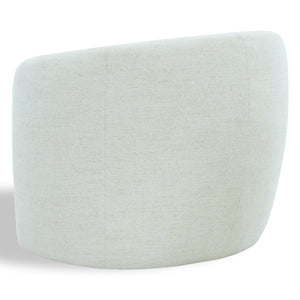 Everly Chenille Barrel Back Accent Chair With Solid Wood Frame, Plush Foam Seating For Comfort