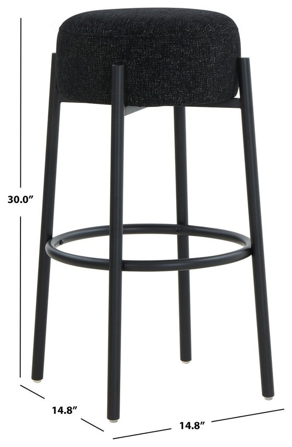 Safavieh Paisleigh Metal Leg Barstool Black SFV5031F