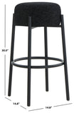 Safavieh Paisleigh Metal Leg Barstool Black SFV5031F