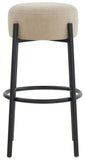 Safavieh Paisleigh Boucle And Metal Leg Barstool Tan / Black SFV5031G